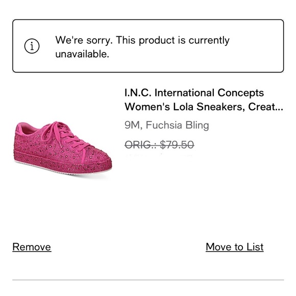 I.N.C. International Concepts Women's Lola Sneakers, Fuschia Bling - Picture 4 of 6